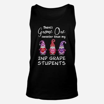 Second Grade Teacher Valentine's Day Gnomes Unisex Tank Top | Crazezy CA