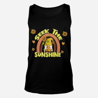 Seek The Sunshine Gnome Sunflower Summer Lovers Unisex Tank Top | Crazezy UK