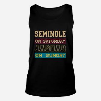 Seminole On Saturday On Sunday Jacksonville Unisex Tank Top | Crazezy UK