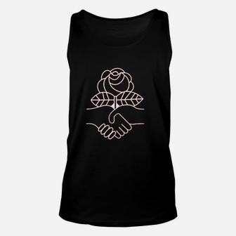 Shaking Hands With Rose Unisex Tank Top | Crazezy CA