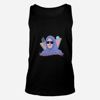 She Doesnt Even Go Here Retro Unisex Tank Top | Crazezy