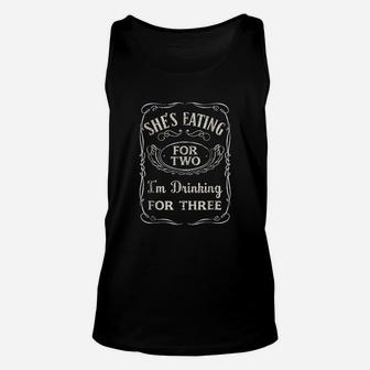 She Is Eating For Two I Am Drinking For Three Unisex Tank Top - Thegiftio UK