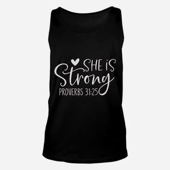 She Is Strong Unisex Tank Top | Crazezy