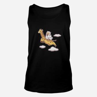 Sheep Riding Giraffe Zookeeper Funny Gift Cute Unisex Tank Top - Thegiftio