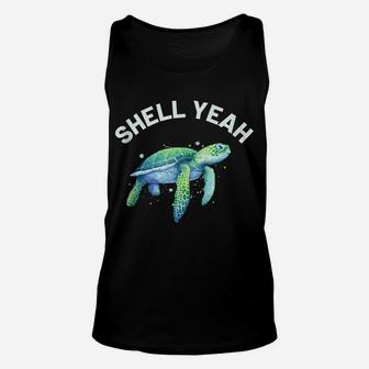 Shell Yeah - Cute Tortoise & Sea Turtle Lover Unisex Tank Top | Crazezy