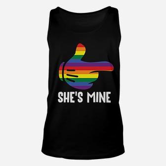 Shes Couple Rainbow Lgbt Pride Matching Funny Unisex Tank Top | Crazezy CA