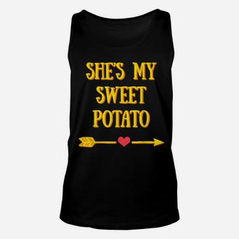 She's My Sweet Potato I Yam Couple's Matching Unisex Tank Top - Monsterry UK