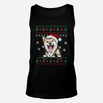 Shiba Inu Christmas Ugly Sweater Funny Dog Lover Xmas Gift Sweatshirt Unisex Tank Top | Crazezy DE