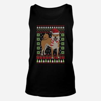 Shiba Inu Ugly Christmas Funny Holiday Dog Lover Xmas Gift Sweatshirt Unisex Tank Top | Crazezy AU