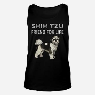 Shih Tzu Friend For Life Dog Friendship Unisex Tank Top | Crazezy