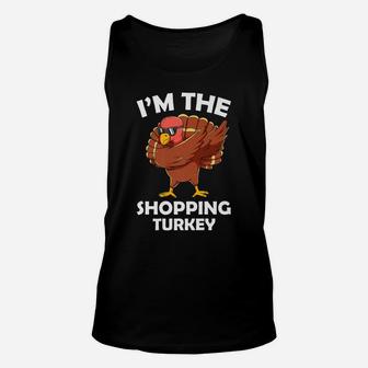 Shopping Turkey Family Group Matching Thanksgiving Party Unisex Tank Top | Crazezy