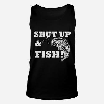 Shut Up And Fish Funny Country Song Unisex Tank Top | Crazezy DE