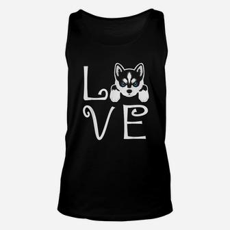 Siberian Husky Love Dog Unisex Tank Top | Crazezy