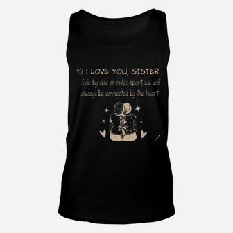 Side By Side Or Miles Apart Unisex Tank Top - Thegiftio UK