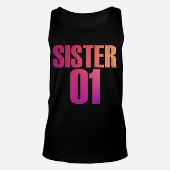 Sister 01 Sister 02 Sister 03 Best Friends Siblings Unisex Tank Top | Crazezy