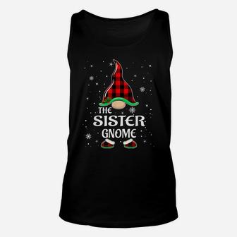 Sister Gnome Buffalo Plaid Matching Family Christmas Pajama Unisex Tank Top | Crazezy UK