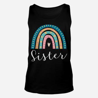 Sister Rainbow Sibling Gifts Women Family Matching Birthday Unisex Tank Top | Crazezy