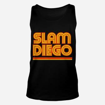 Slam Diego Retro Style Baseball Fans Unisex Tank Top | Crazezy AU