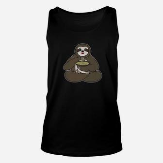 Sloth Eating Ramen Cute Sloth Animal Lover Unisex Tank Top - Thegiftio