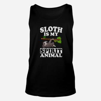Sloth Is My Spirit Animal Funny Animal Gift Unisex Tank Top - Thegiftio UK