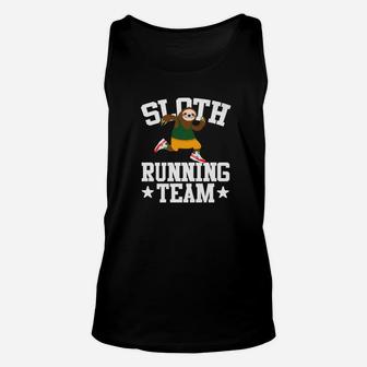Sloth Running Team Funny Running Unisex Tank Top - Thegiftio UK