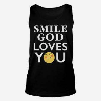 Smile God Loves You Unisex Tank Top | Crazezy AU