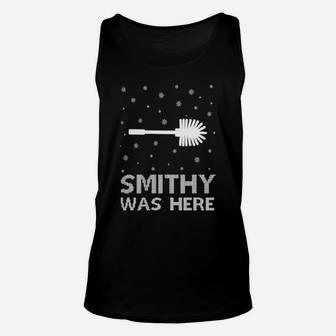 Smithy Was Here Xmas Ugly Unisex Tank Top - Monsterry
