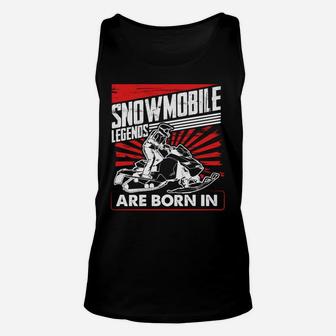 Snowmobile Birthday Snowmobile Legends Are Born In December Unisex Tank Top | Crazezy CA