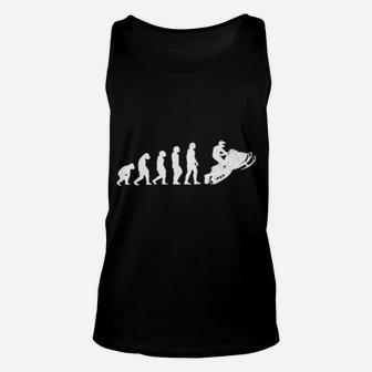 Snowmobile Evolution Send It Sled Racing Winter Unisex Tank Top - Monsterry AU