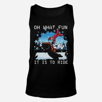 Snowmobile Oh What Fun Is It To Ride Unisex Tank Top - Monsterry UK
