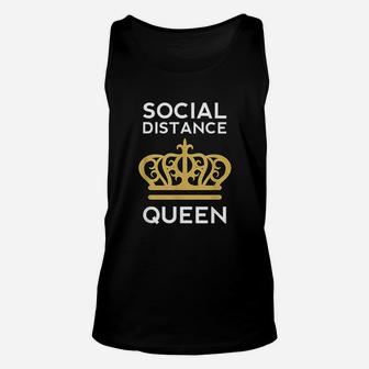 Social Distance Queen Unisex Tank Top | Crazezy