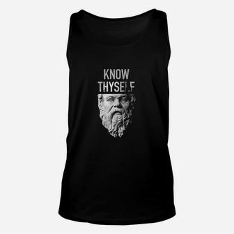 Socrates Delphi Orcale Know Thyself Philosophy Gift Unisex Tank Top | Crazezy UK