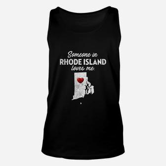 Someone In Rhode Island Loves Me Rhode Island Unisex Tank Top - Thegiftio UK