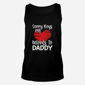 Sorry Boys My Heart Belongs To Daddy Valentines Day Unisex Tank Top - Monsterry DE