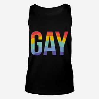 Sounds Gay I'm In Lgbtq Quote Rainbow Pride Proud Unisex Tank Top - Monsterry DE