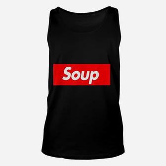 Soup Red Box Logo Funny Soup Lover Unisex Tank Top - Thegiftio UK