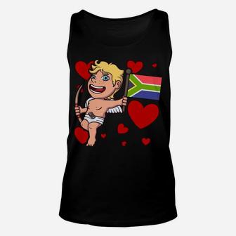 South African Cupid Valentines Day South Africa Gift Unisex Tank Top - Seseable