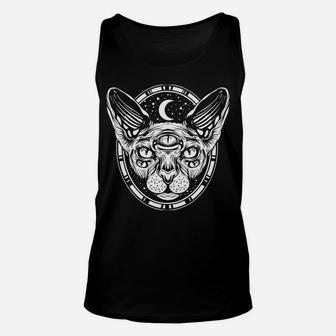 Sphynx Hairless Cat Witchy Gothic Cool Unisex Tank Top | Crazezy