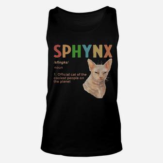Sphynx Noun 1 Official Cat Of The Coolest People On The Planet Unisex Tank Top - Monsterry UK
