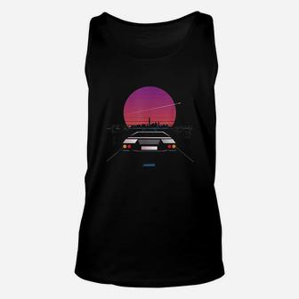Sports Car Retrowave Synthwave Aesthetic Unisex Tank Top - Thegiftio
