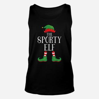 Sporty Elf Matching Group Xmas Funny Family Christmas Unisex Tank Top | Crazezy