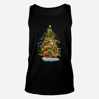 Squirrel Christmas Tree Funny Squirrel Lover Gifts Xmas Idea Sweatshirt Unisex Tank Top | Crazezy AU