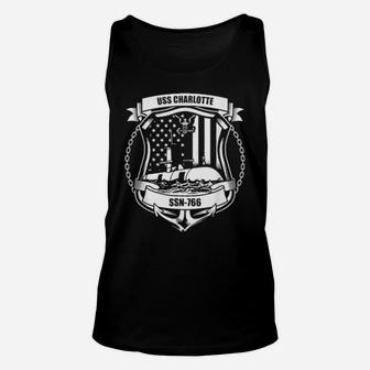 Ssn766 Uss Charlotte Unisex Tank Top - Monsterry