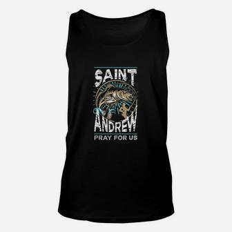 St Andrew Patron Saint Of Fisherman Fishing Catholic Saint Unisex Tank Top - Thegiftio UK