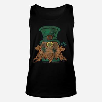 St Pat Gnome Clover Hat St Patrick's Day Irish Love Gnome Raglan Baseball Tee Unisex Tank Top | Crazezy