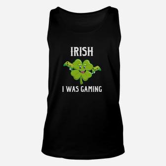 St Patricks Day Game Controller Irish I Was Gaming Unisex Tank Top - Monsterry