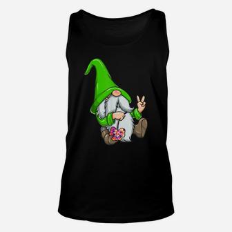St Patricks Day Hippie Gnome Rainbow Shamrock Clover Gift Unisex Tank Top | Crazezy