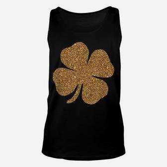 St Patrick's Day Lucky Charm Gold Irish Clover Shamrock Unisex Tank Top | Crazezy AU