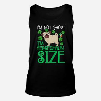 St Patricks Day Shirt For Women Leprechaun Size Pug Irish Unisex Tank Top - Monsterry AU