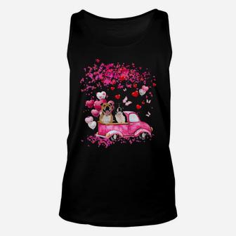 Staffordshire Bull Terrier Couple Valentine Fall Unisex Tank Top - Monsterry UK